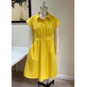 Maggy London Cap Sleeve Petite Yellow Dress